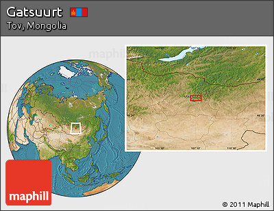 Satellite Location Map of Gatsuurt