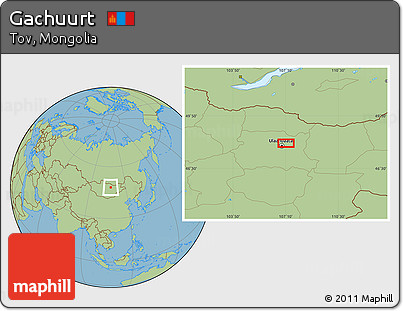 Savanna Style Location Map of Gachuurt