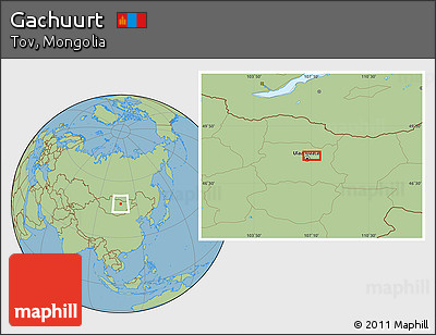 Savanna Style Location Map of Gachuurt