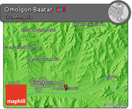Political Map of Omolgon Baatar