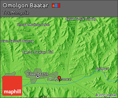 Political Map of Omolgon Baatar
