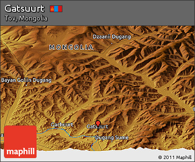 Physical Panoramic Map of Gatsuurt