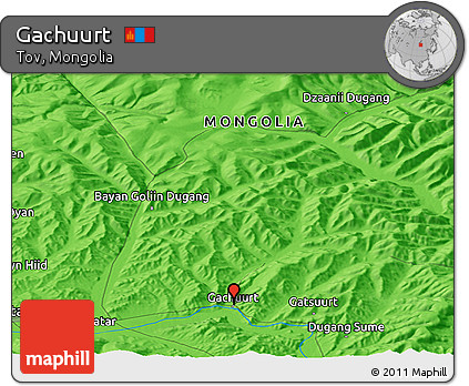 Political Panoramic Map of Gachuurt