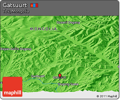 Political Panoramic Map of Gatsuurt