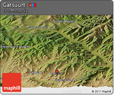 Satellite Panoramic Map of Gatsuurt