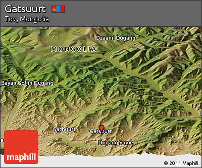 Satellite Panoramic Map of Gatsuurt
