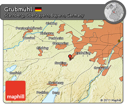 Physical 3D Map of Grubmühl