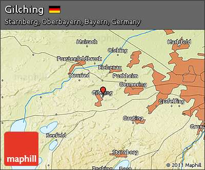 Physical 3D Map of Gilching