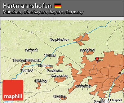 Physical 3D Map of Hartmannshofen
