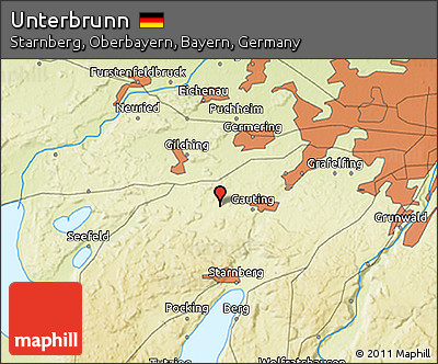 Physical 3D Map of Unterbrunn