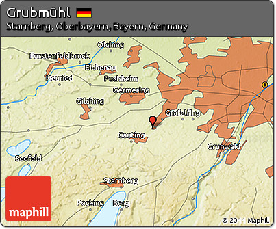 Physical 3D Map of Grubmühl