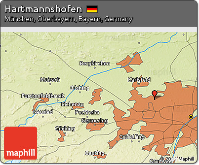 Physical 3D Map of Hartmannshofen