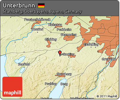 Physical 3D Map of Unterbrunn