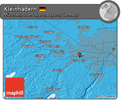 Political 3D Map of Kleinhadern