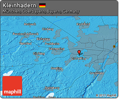 Political 3D Map of Kleinhadern