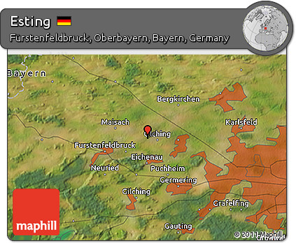 Satellite 3D Map of Esting