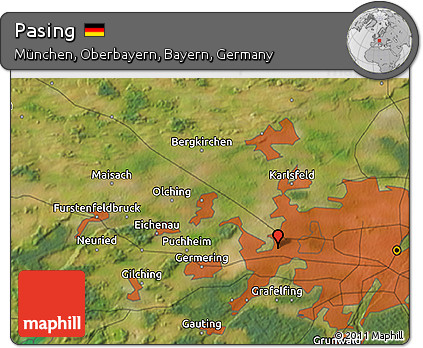 Satellite 3D Map of Pasing