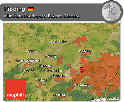 Satellite 3D Map of Pipping