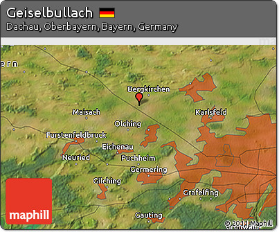 Satellite 3D Map of Geiselbullach