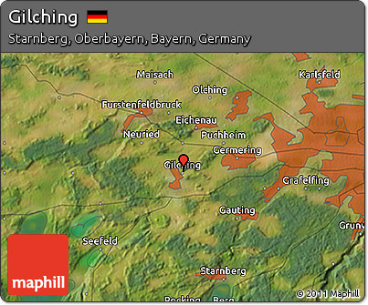 Satellite 3D Map of Gilching