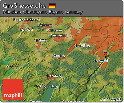 Satellite 3D Map of Großhesselohe