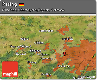 Satellite 3D Map of Pasing