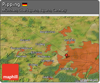 Satellite 3D Map of Pipping