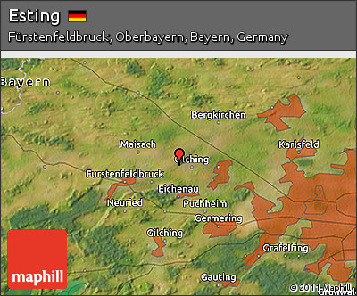 Satellite 3D Map of Esting