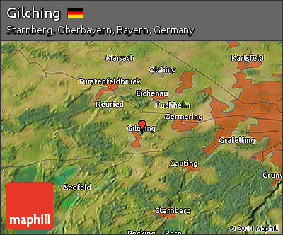 Satellite 3D Map of Gilching
