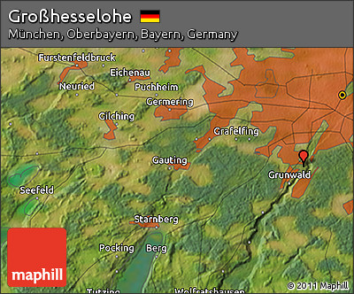Satellite 3D Map of Großhesselohe