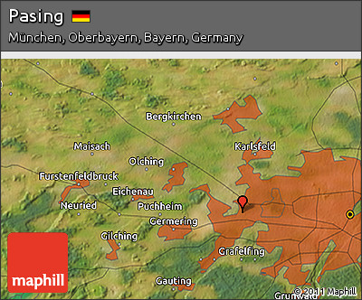 Satellite 3D Map of Pasing
