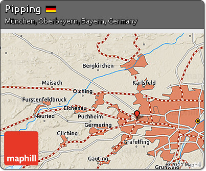 Shaded Relief 3D Map of Pipping