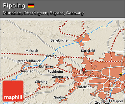 Shaded Relief 3D Map of Pipping