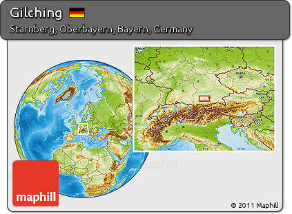 Physical Location Map of Gilching
