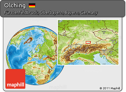 Physical Location Map of Olching