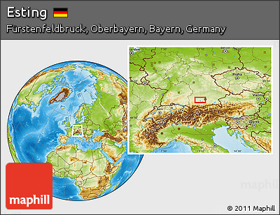 Physical Location Map of Esting