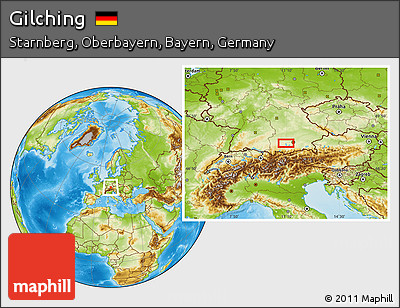 Physical Location Map of Gilching