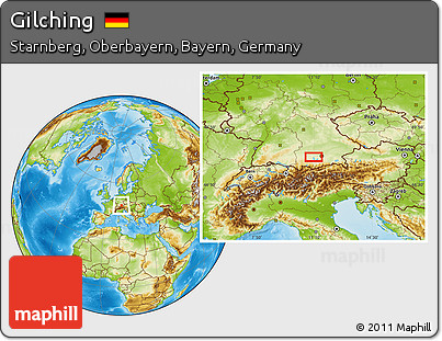 Physical Location Map of Gilching