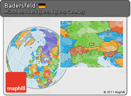 Political Location Map of Badersfeld