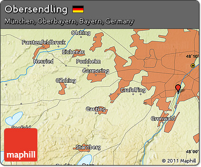 Physical Map of Obersendling