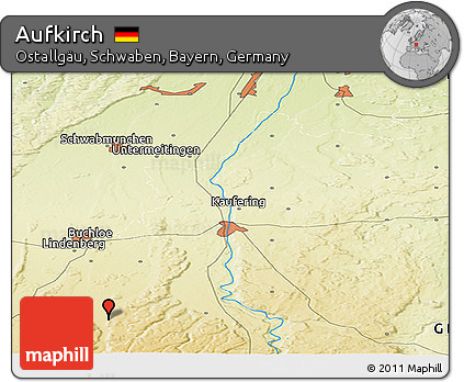 Physical Panoramic Map of Aufkirch