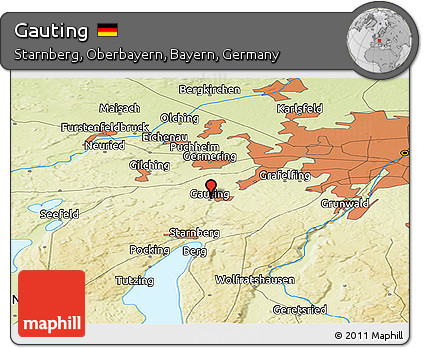Physical Panoramic Map of Gauting