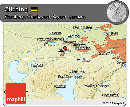 Physical Panoramic Map of Gilching