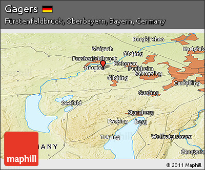 Physical Panoramic Map of Gagers