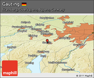 Physical Panoramic Map of Gauting