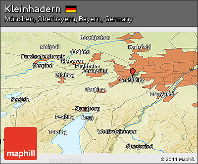 Physical Panoramic Map of Kleinhadern