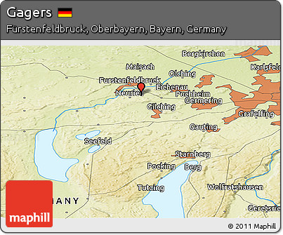 Physical Panoramic Map of Gagers