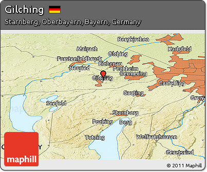 Physical Panoramic Map of Gilching