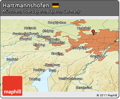 Physical Panoramic Map of Hartmannshofen