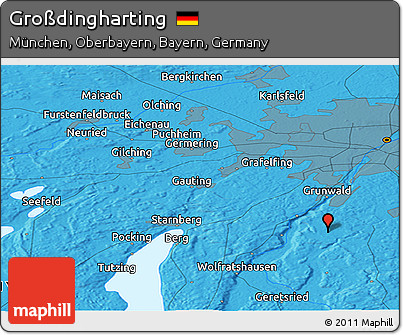 Political Panoramic Map of Großdingharting
